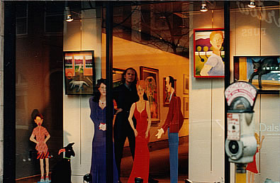 painting and cutouts Dalsheimer Gallery, Baltimore, MD