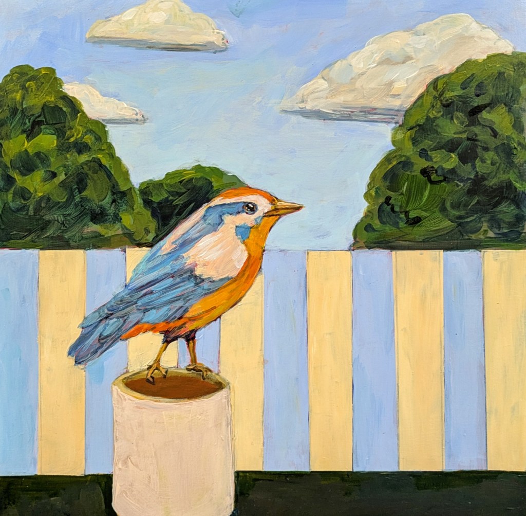 Bird Painting No 51
12" x 12" acrylic on panel
© Serena Fenton 2025