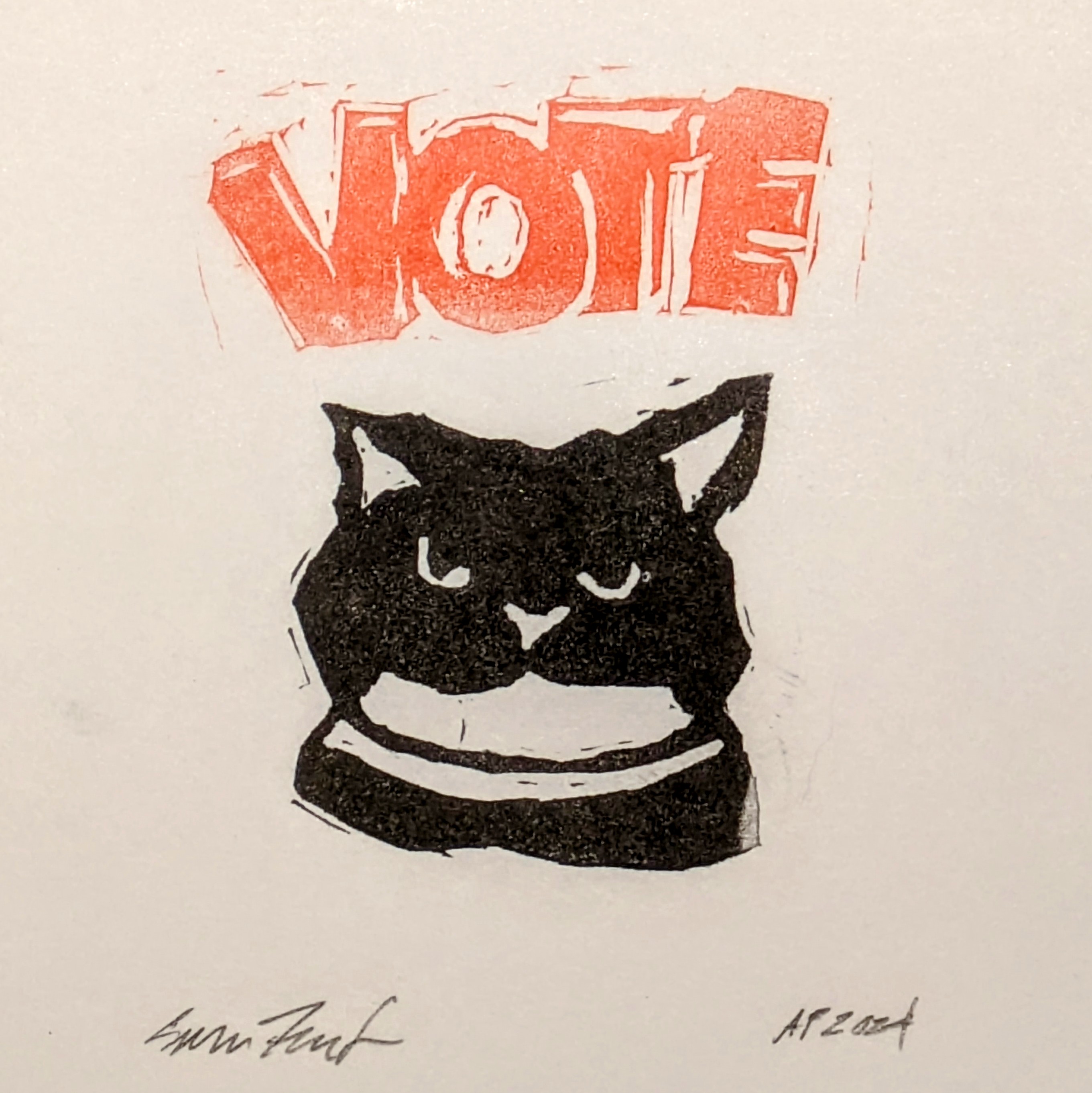 Lino Print © Serena Fenton All Rights Reserved