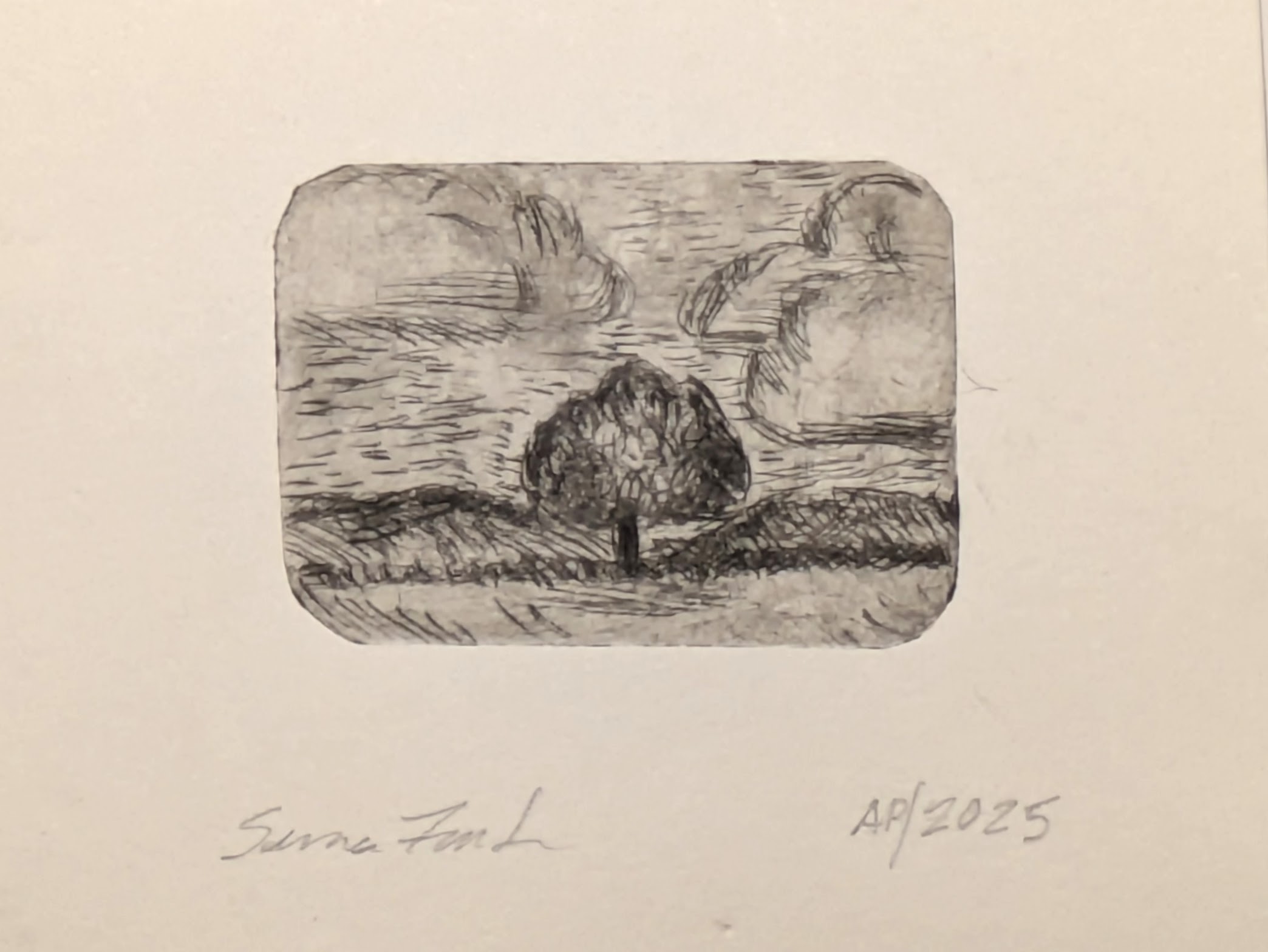 Engraving on copper © Serena Fenton All Rights Reserved