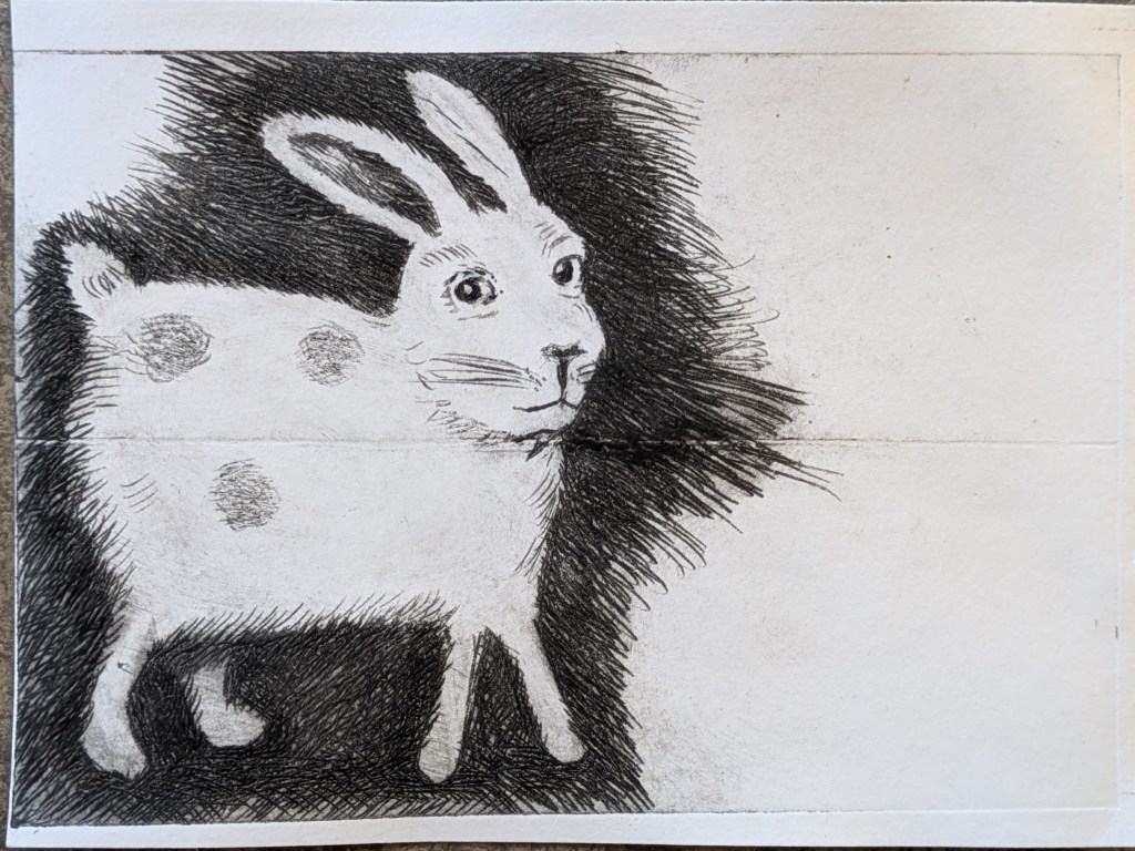 Bunny No. 1
Intaglio using TetraPak on paper